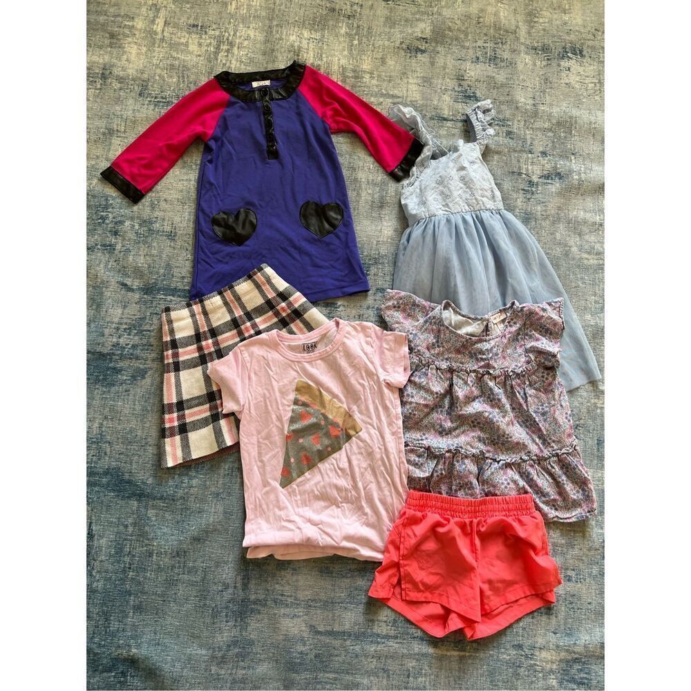 Girls Dress Skirt Tee Shorts Cat & Jack Old Navy Mini Lot All Girls Small